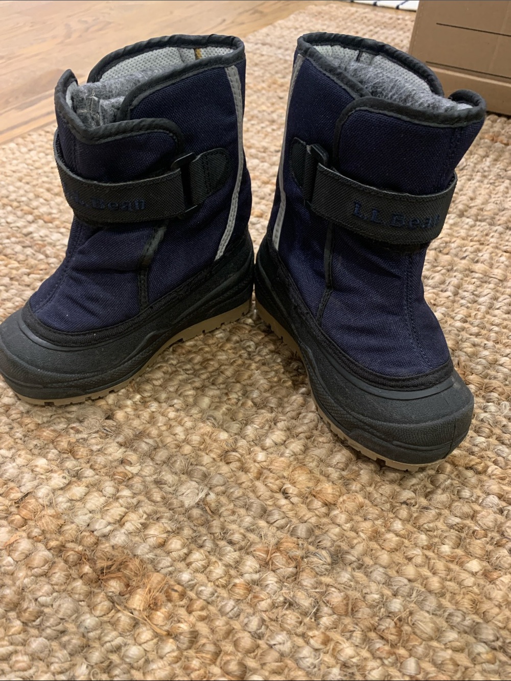 L.L. Bean Kids Navy and Black Insulated Snow Boots